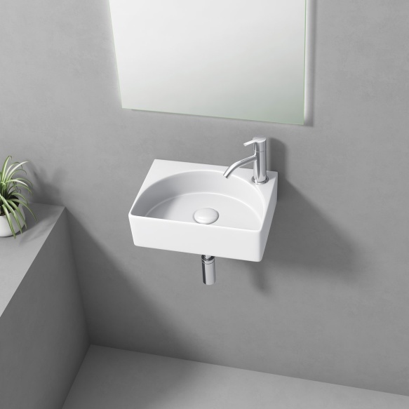 valamu RUBIC 34x25cm,  valge