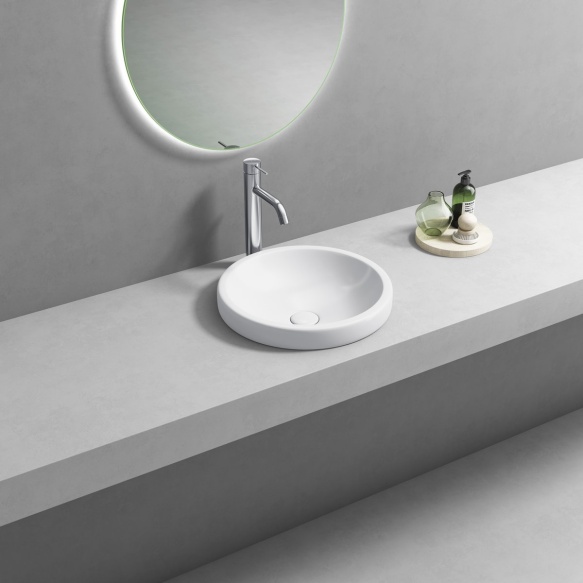 süvistatav valamu,  ROLA dia. 41cm,  valge