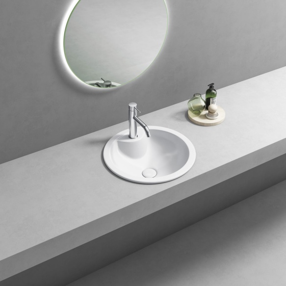 süvistatav valamu,  SHIPRA dia. 46cm,  valge