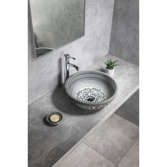 malja-allas PRIORI Ø 41 cm, sininen kuvio