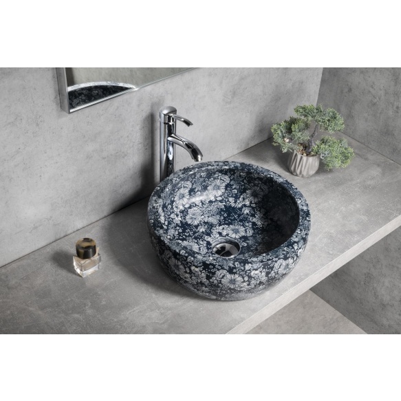 malja-allas PRIORI Ø 41 cm, sinisen kuvio