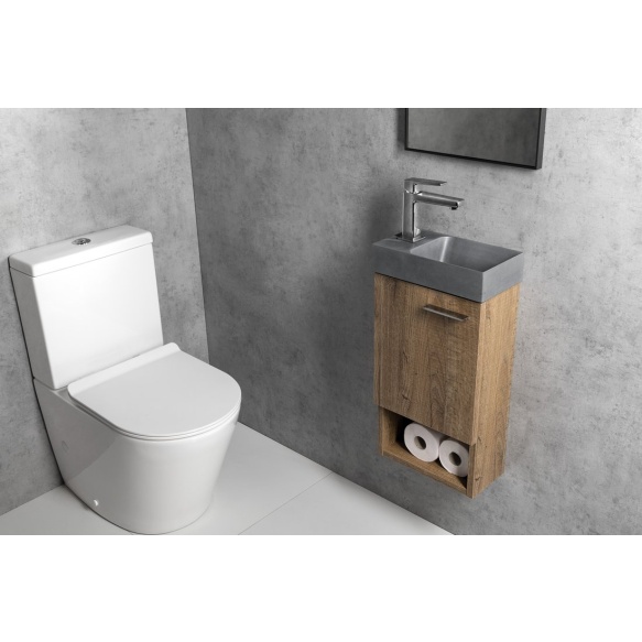 betoonist valamu PICCOLINO L 30.8x17 cm, dark grey