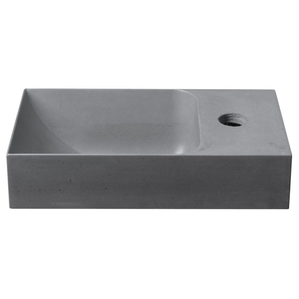 betoonist valamu PICCOLINO R 30.8x17 cm, dark grey