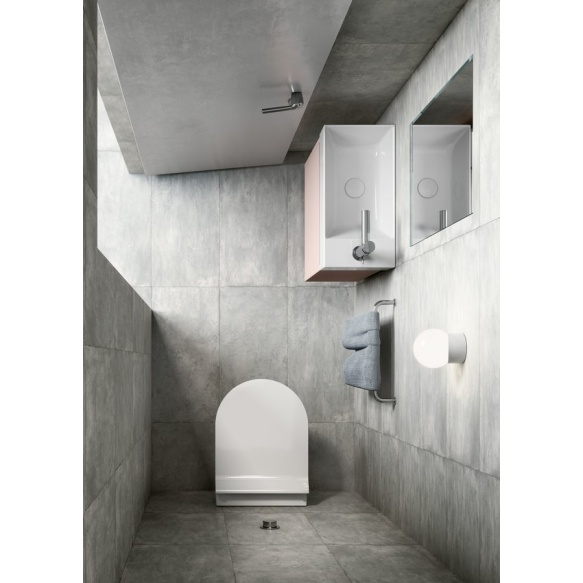 Pohjaventiili ilman ylivirtausta altaalle GSI, 5/4“, (H) 5-65 mm, keraaminen nappi/kiiltävä valkoinen