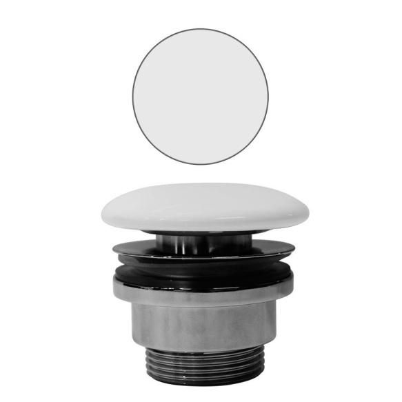 ei-suljettava pohjaventtiili GSI 5/4“, H 5-65 mm, valkoinen matta