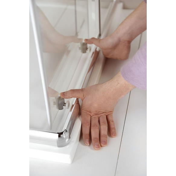 suihkunurkka Interia Agga, 800x800x1850, kromiprofiili, karkaistu turvalasi