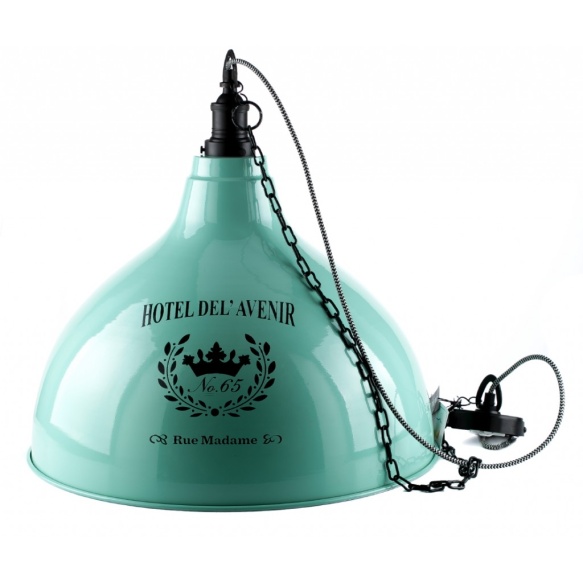 metallinen vintage-kattolamppu Hotel nro 65