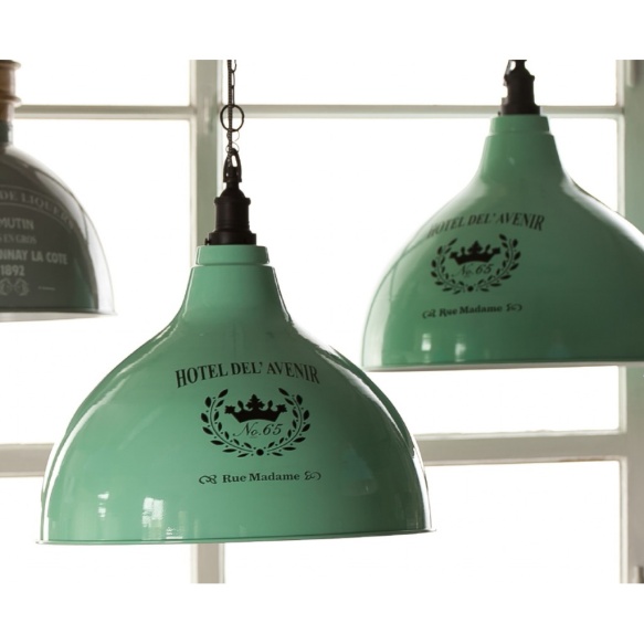 metallinen vintage-kattolamppu Hotel nro 65