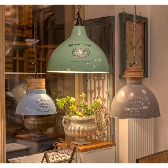 metallinen vintage-kattolamppu Hotel nro 65