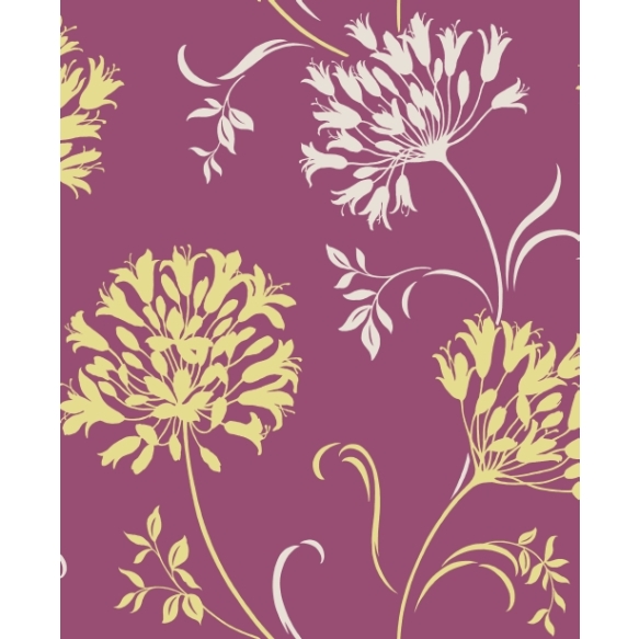 Accents Agapanthus Aubergine/Green