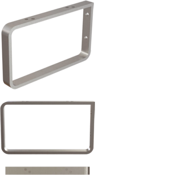 kromatut kannattimet (2 kpl) pesualtaan seinälle kiinnittämiseen, 210*120*20 mm