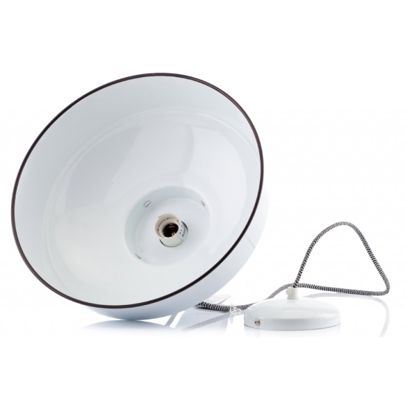 metallinen industrial-kattolamppu, valkoinen