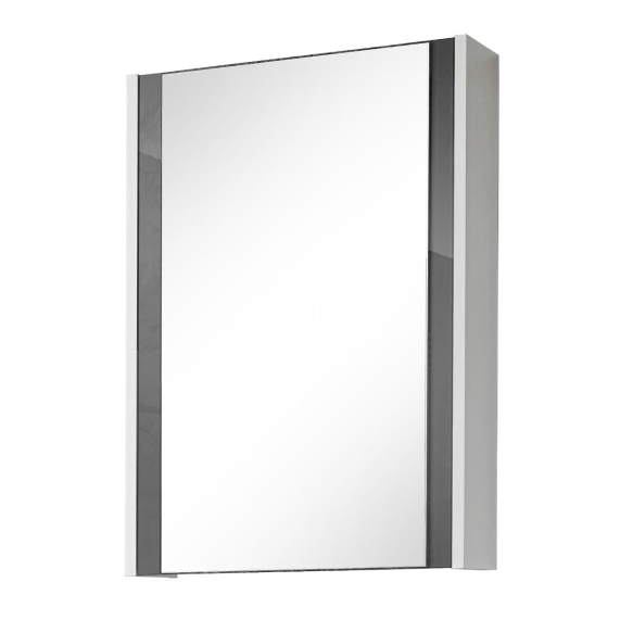 peilikaappi Interia Domino, 47x67x14 cm, harmaa/valkoinen