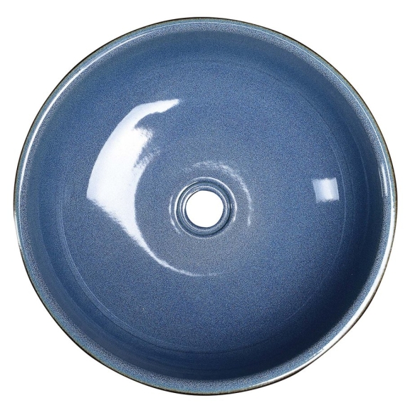keraaminen pesuallas Interia Priori PI020, pöytätasolle, koristemaalattu, sininen/harmaa, 420 X 420 X 150 mm