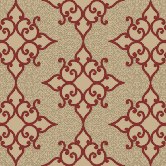 Decadence Crepe Moroccan Medallion Red