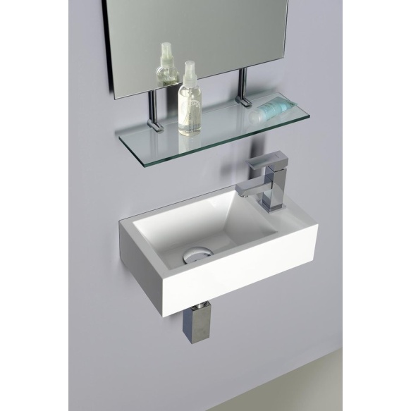 pesuallas Interia Amarok, oikeakätinen, komposiittikivi, 400 X 220 x 110 mm