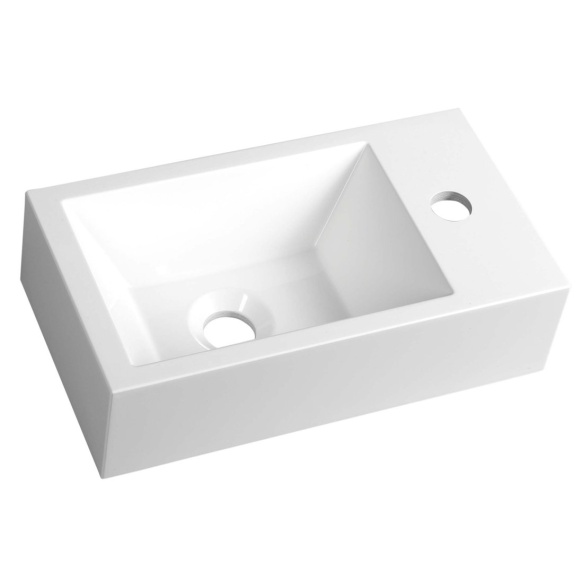 pesuallas Interia Amarok, oikeakätinen, komposiittikivi, 400 X 220 x 110 mm