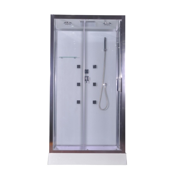 hierova suihkukaappi Interia RSC-1109W, 110 x 90 x 220 cm, kirkas lasi, katto