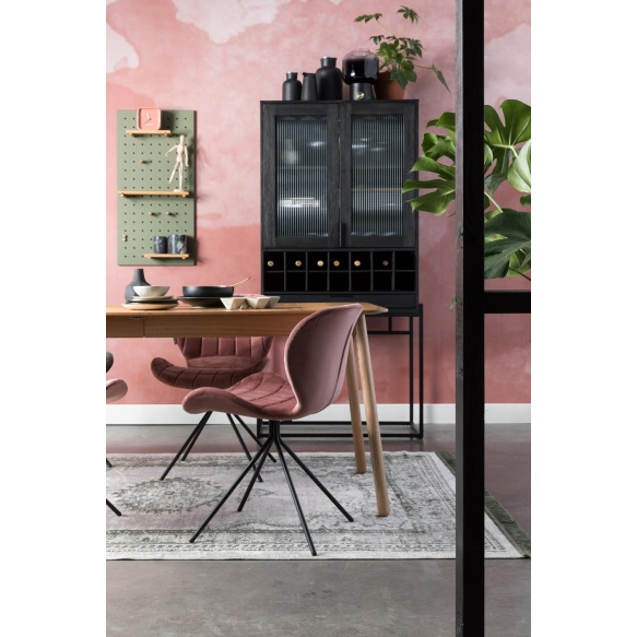 vitriinikaappi Travis, musta tammi