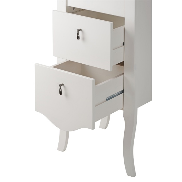 korkea kaappi Interia Elizabeth, 45x155x35 cm, valkoinen