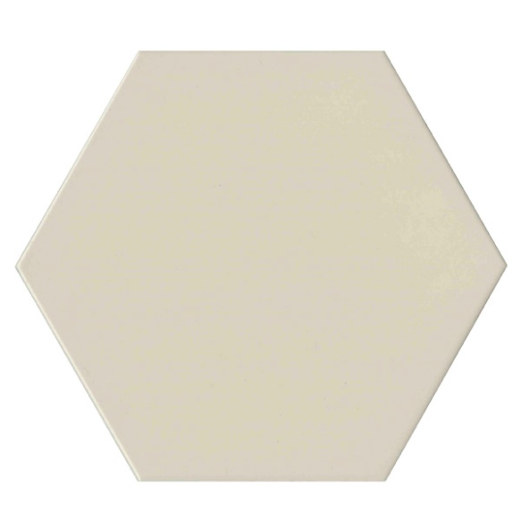 Hexagon White, glazed porcelain tile, suitable for public use