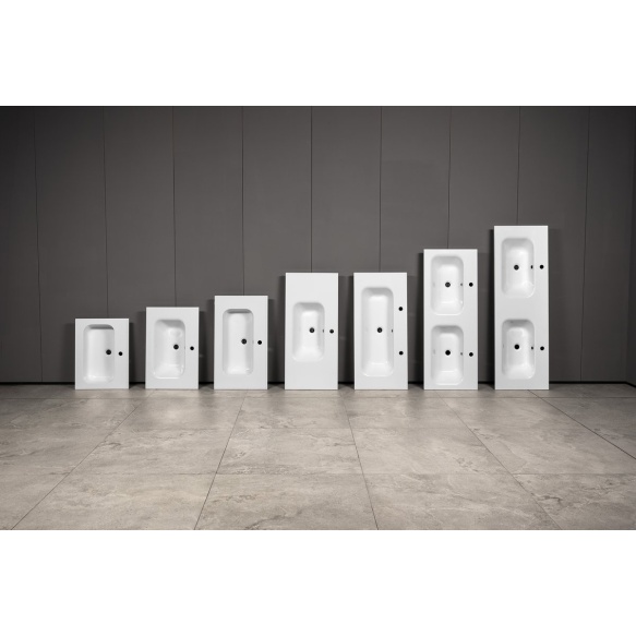 kivimassist valamu Sidra 71x46 cm, valge