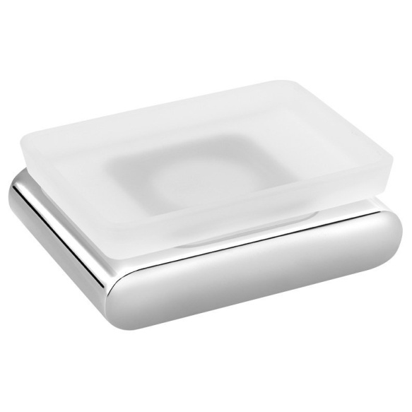 Saippua-alusta FLORI, kromi/matta lasi