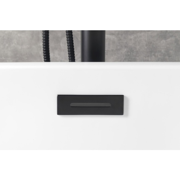 vanni põhjaklapp + ülevoolu kate  6/4", matt must