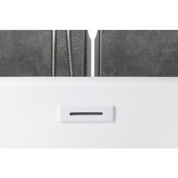 vanni põhjaklapp + ülevoolu kate  6/4", läikiv valge