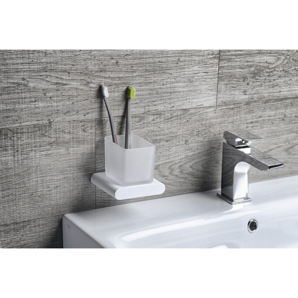 Muki FLORI, matta valkoinen/kirkas lasi