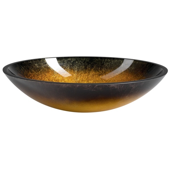 klaasist valamu töötasapinnale  Selva 50.5x38 cm, gold