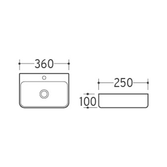 valamu Gerda 36x10x25cm