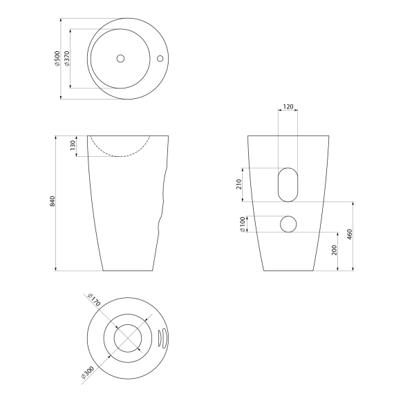 eraldiseisev valamu  50x84cm,  valge