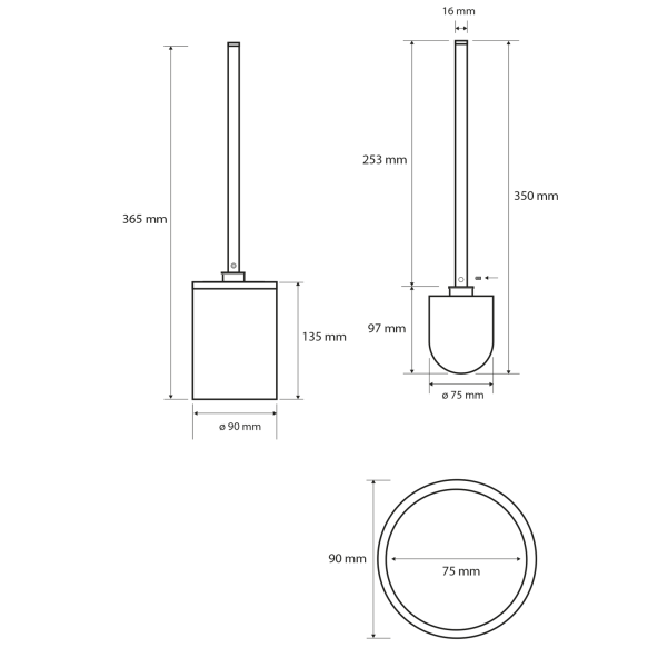 WC-harja X-ROUND WHITE, valkoinen