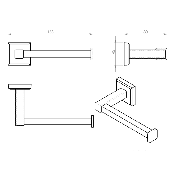 WC-paperiteline COLORADO, kromi