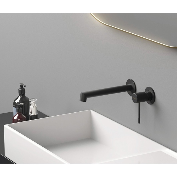 süvistatav valamusegisti Solaris, matt must