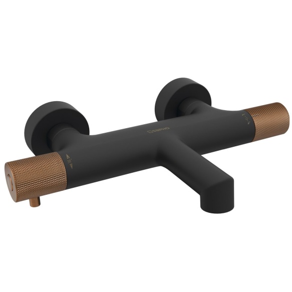 termostaat vannisegisti Solaris, matt must/harjatud roosa kuld