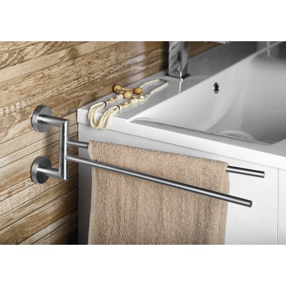 X-STEEL pööratav käterätihoidja 420mm, harjatud roostevaba teras (420x165x70 mm)