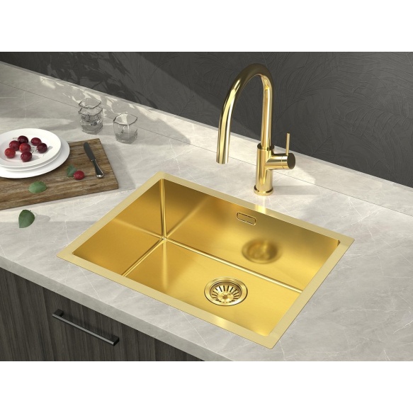 roostevaba köögivalamu ZENITH 60x45cm,  gold matt