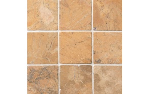 Square Mustard marble 100x100mm, no mesh