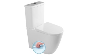 WC-istuin Interia Turku, rimless, soft-close-kannella, kaksoishuuhtelu