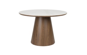 ruokapöytä Almira Round Walnut