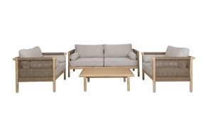 ulkosetti Oasis (sohva + kahvipöytä + 2 nojatuolia )