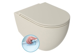 seinä-wc (kaulukseton) Interia Infinity 53x36.5 cm, matta beige
