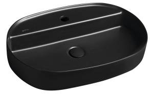 malja-allas Interia Infinity Oval 60x40 cm, matta musta