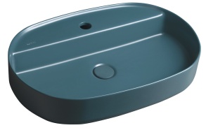 malja-allas Interia Infinity Oval 60x40 cm, matta vihreä Petrol