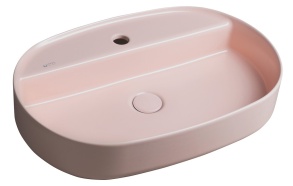 malja-allas Interia Infinity Oval 60x40 cm, matta roosa