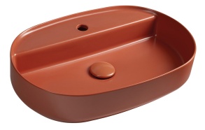 malja-allas Infinity Oval 60x40 cm, terracotta