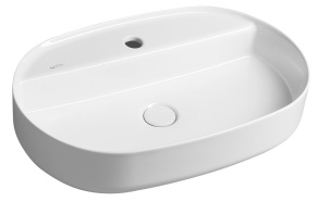 malja-allas Interia Infinity Oval 60x40 cm, valkoinen