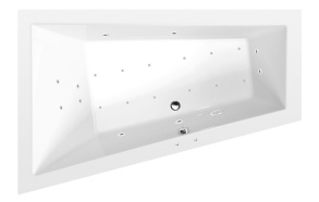 poreamme  TRIANGL L  180x120x50cm,  Active Hydro-Air,  kromi